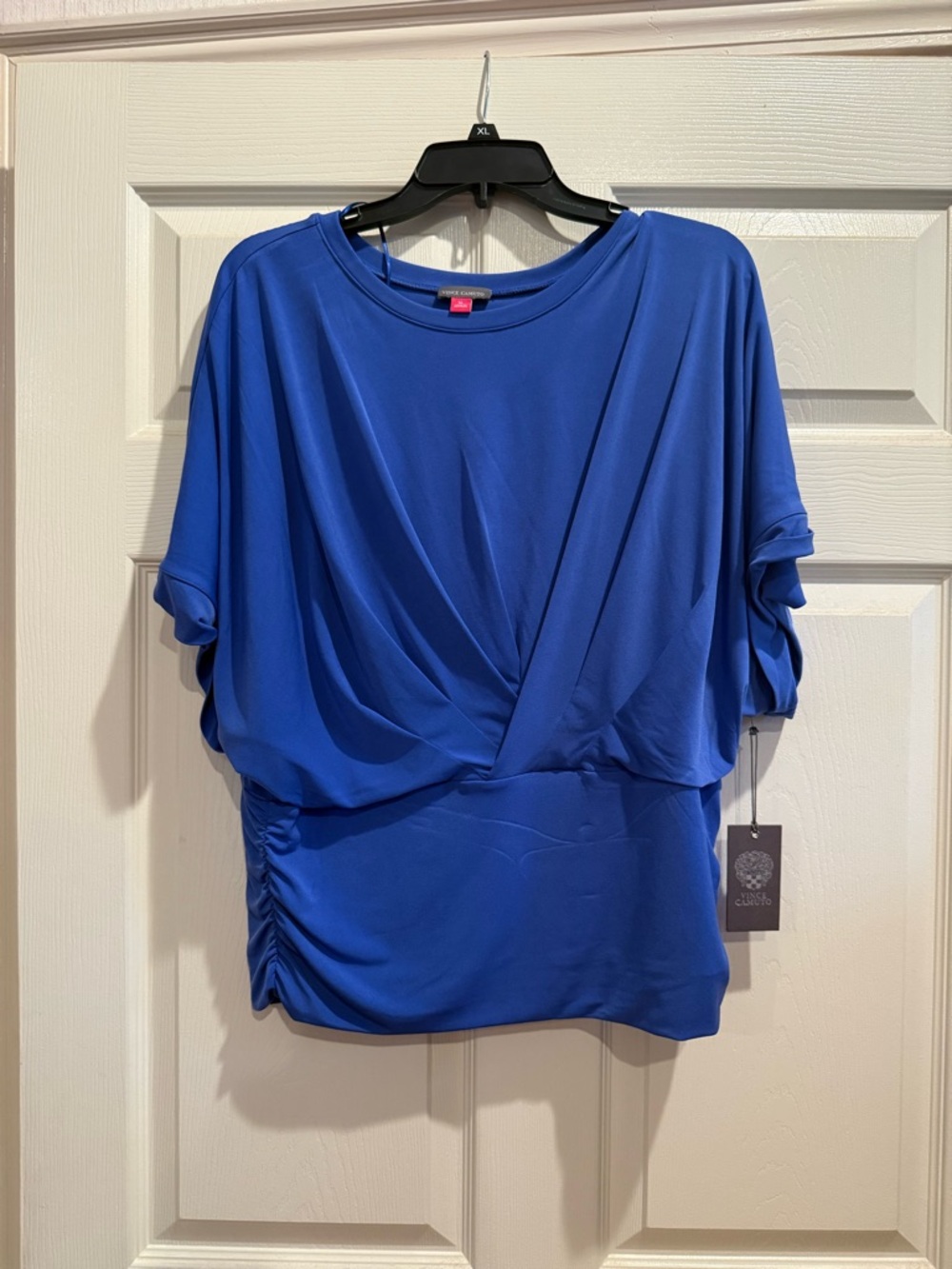 Bold Blue Draped Women's Top by Vince Camuto